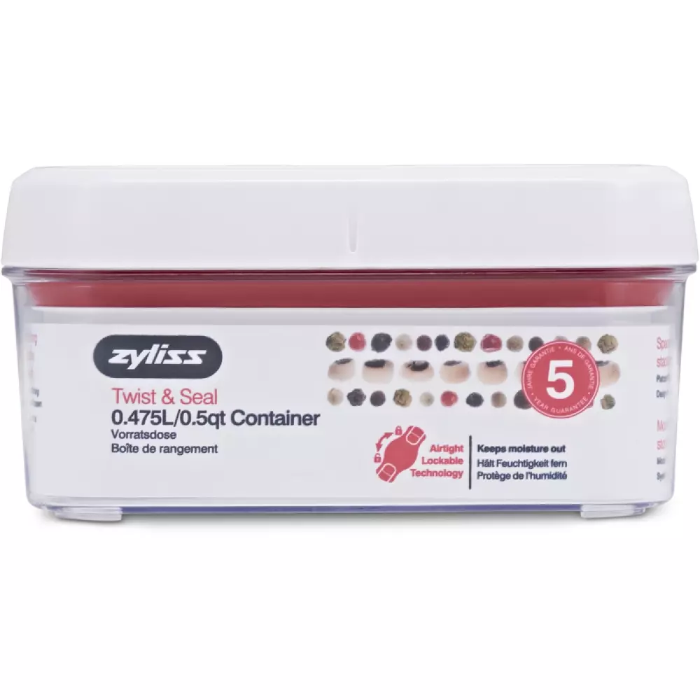 Zyliss - Twist & Seal - Oppbevaringsboks - 0,48 l