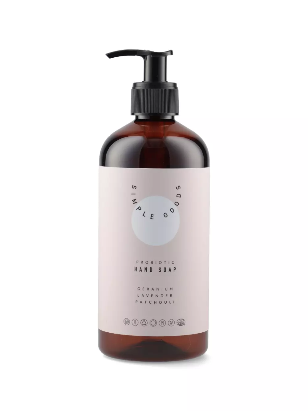 Håndsåpe Geranium 450ml, 0604015636287, 50103, Baderom, Håndsåper, Simple Goods, Lene Bjerre, Hand Soap Geranium Lavender Patchouli 450 ml