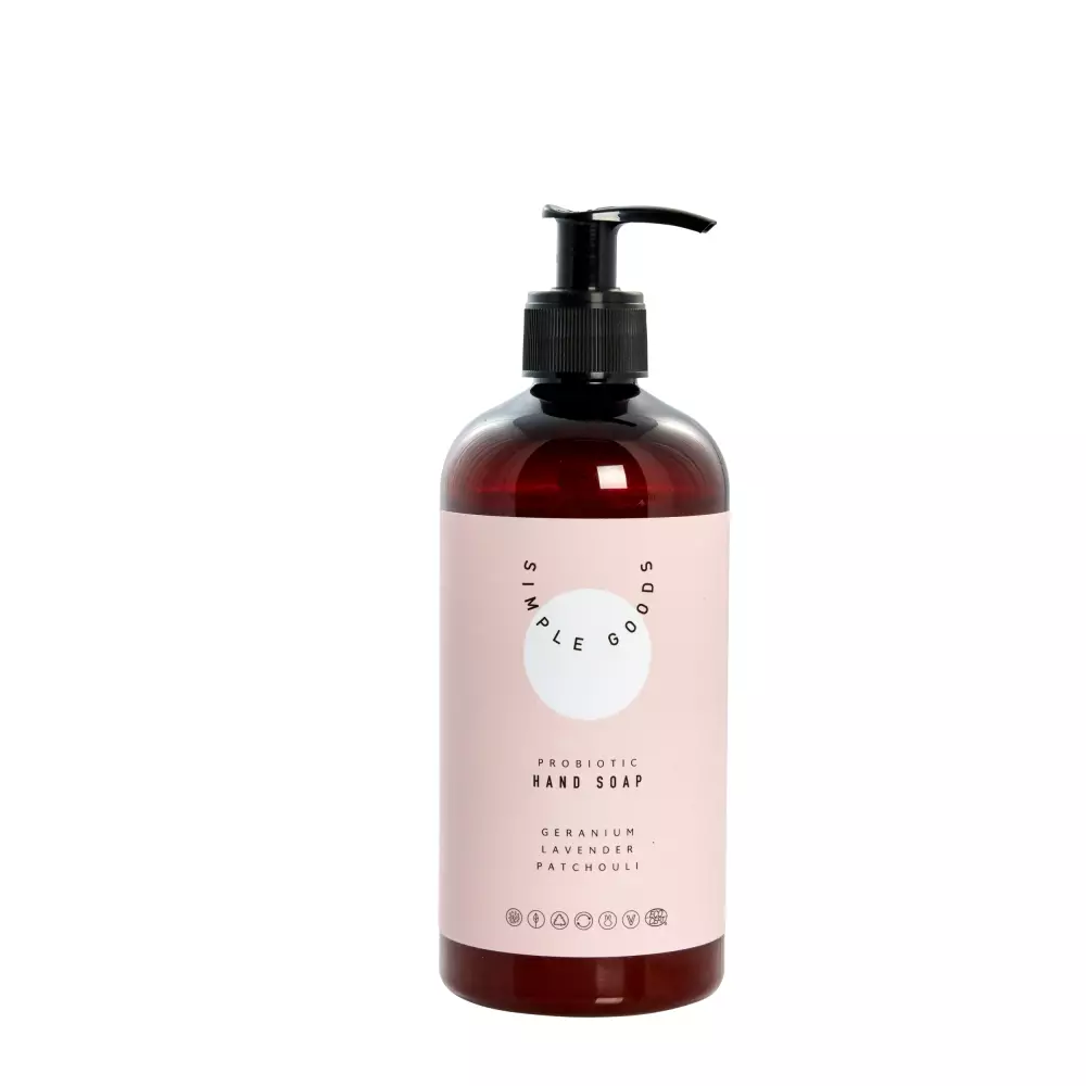 Håndsåpe Geranium 450ml, 0604015636287, 50103, Baderom, Håndsåper, Simple Goods, Lene Bjerre, Hand Soap Geranium Lavender Patchouli 450 ml