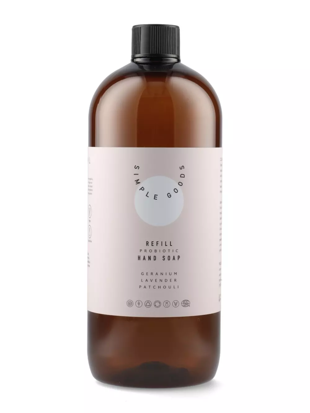 Refill Håndsåpe Geranium 1000ml, 0655729656337, 50146, Baderom, Håndsåper, Simple Goods, Lene Bjerre, Refill Hand Soap Geranium Lavender Patchouli 1000 ml