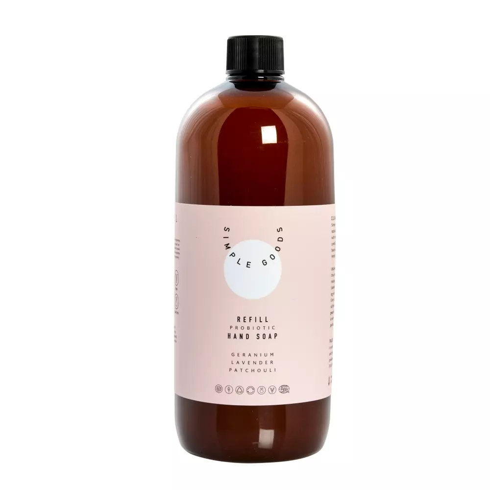 Refill Håndsåpe Geranium 1000ml, 0655729656337, 50146, Baderom, Håndsåper, Simple Goods, Lene Bjerre, Refill Hand Soap Geranium Lavender Patchouli 1000 ml