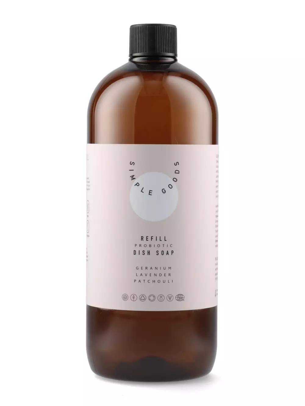 Refill Oppvasksåpe Geranium 1000ml, 0655729656351, 50148, Kjøkken, Renhold, Simple Goods, Lene Bjerre, Refill Dish Soap Geranium Lavender Patchouli 1000 ml