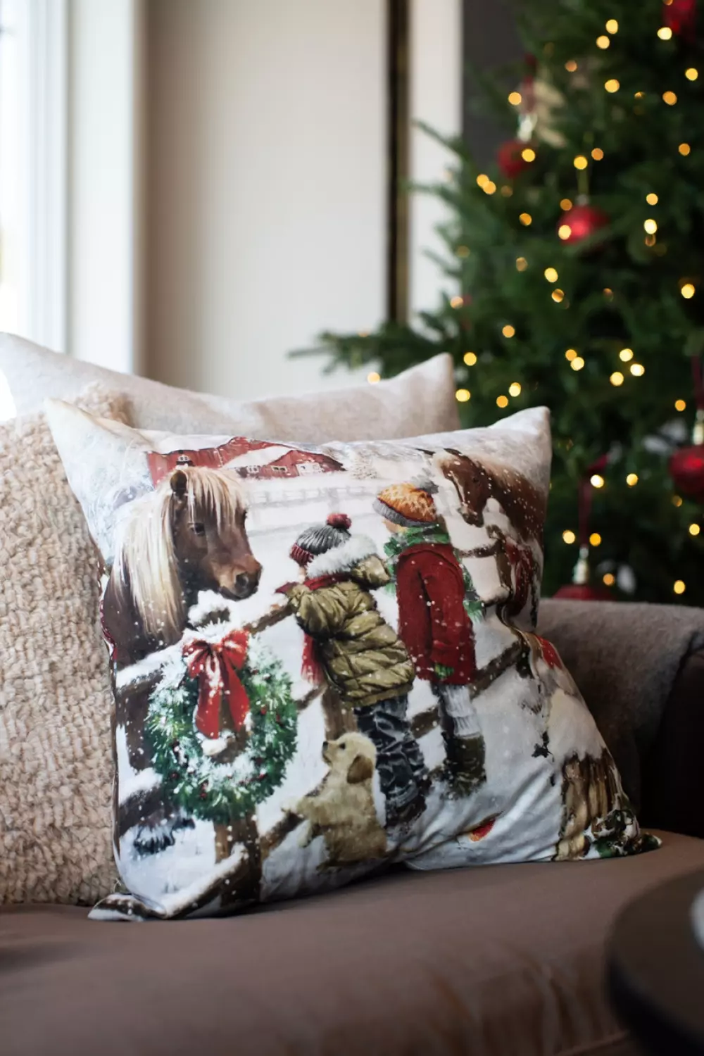 Jutland Putetrekk, 7020629380850, 50220015, Jul, Putetrekk, House of Christmas, Martinsen AS, Jutland - Putetrekk Flerfarget 45x45 Polyester