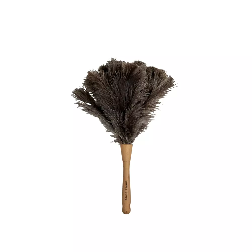 Støvkost Strutsefjær, 0604015636461, 50522, Tekstil, Kjøkkentekstiler, Simple Goods, Lene Bjerre, Duster Nature Ostrich Feathers/Birch