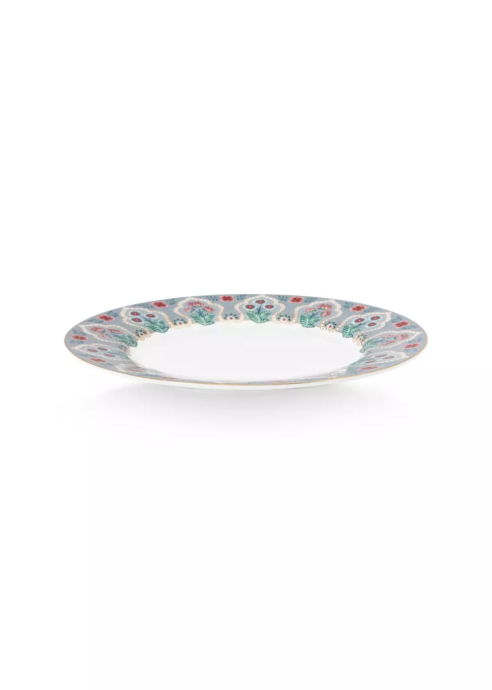 Plate Flower Festival Deco Light Blue 21cm, 8720512744323, 51.001.285, Kjøkken, Serviser, Pip Studio, New Edition Home bv