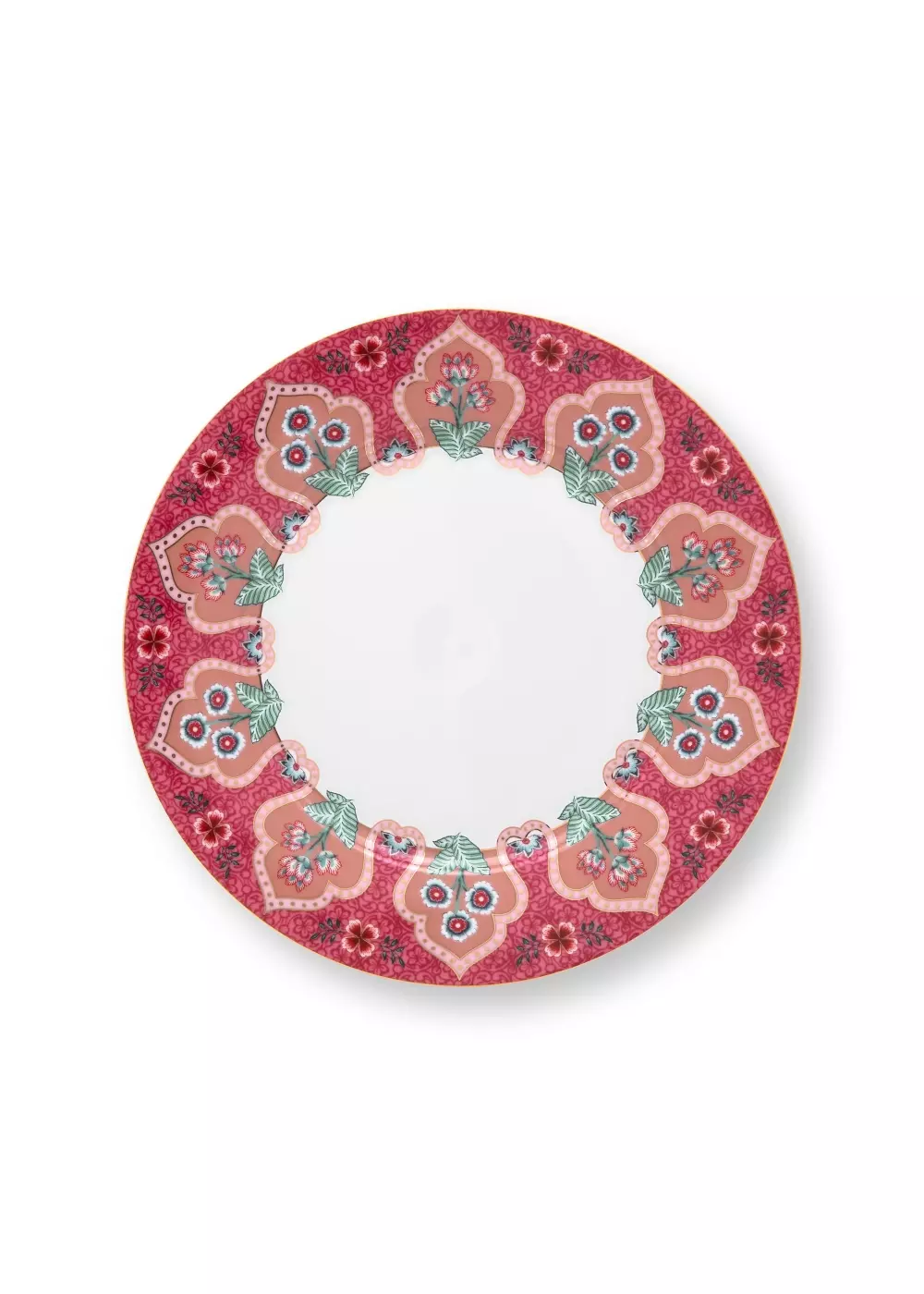 Plate Flower Festival Deco Dark Pink 21cm, 8720604945607, 51.001.295, Kjøkken, Serviser, Pip Studio, New Edition Home bv