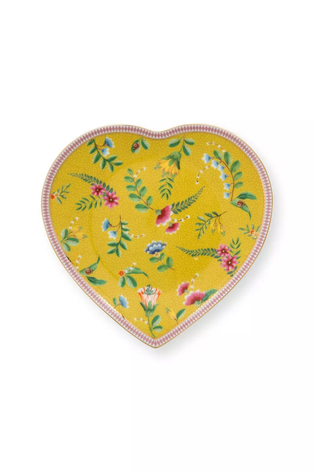 Set/2 Heart Shape Plates La Majorelle Yellow 21.5cm