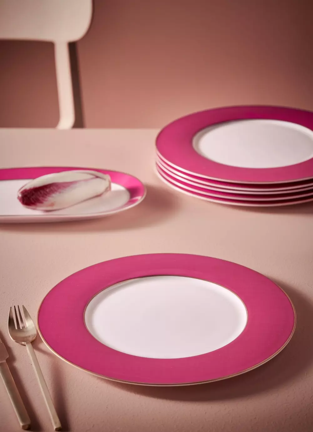 Plate Pip Chique Gold-Pink 28cm