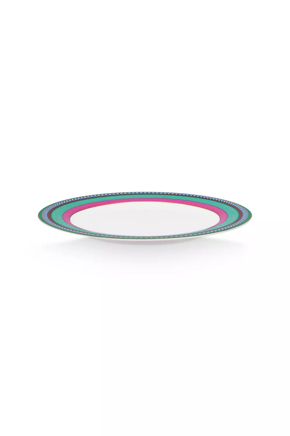 Plate Chique Stripes Pink-Green 23cm