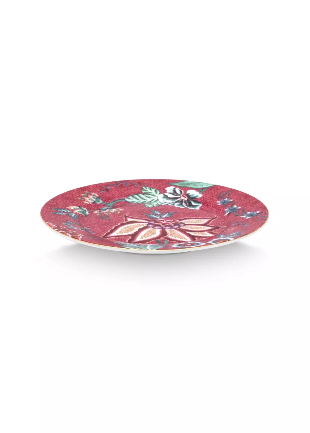 Set/4 Plates Flower Festival Dark Pink 17cm