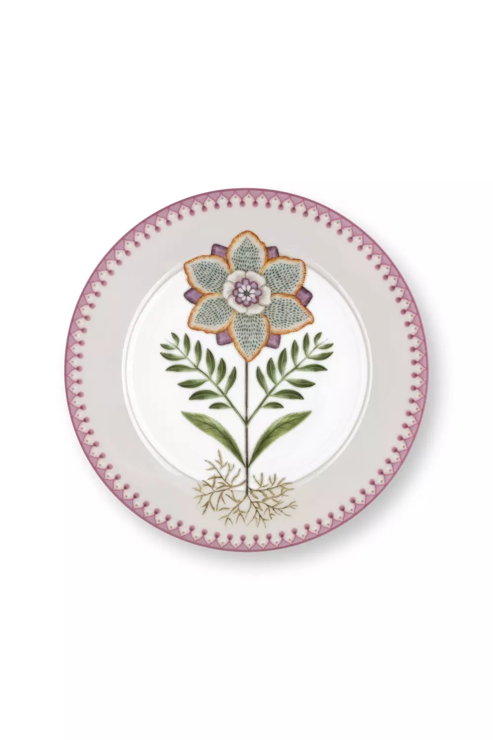 Plate Lily&Lotus Off White 21cm, 8720874271055, 51.001.471, Kjøkken, Serviser, Pip Studio, New Edition Home bv