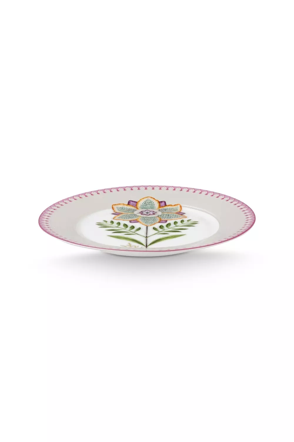 Plate Lily&Lotus Off White 21cm, 8720874271055, 51.001.471, Kjøkken, Serviser, Pip Studio, New Edition Home bv