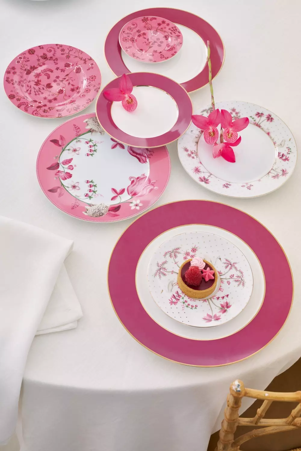 Plate Jolie Flowers Pink 17cm