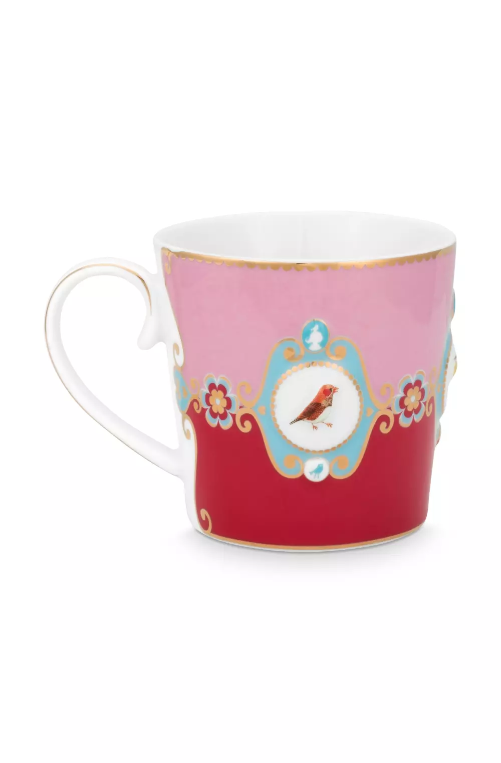 Mug Large Love Birds Medallion Red-Pink 250ml