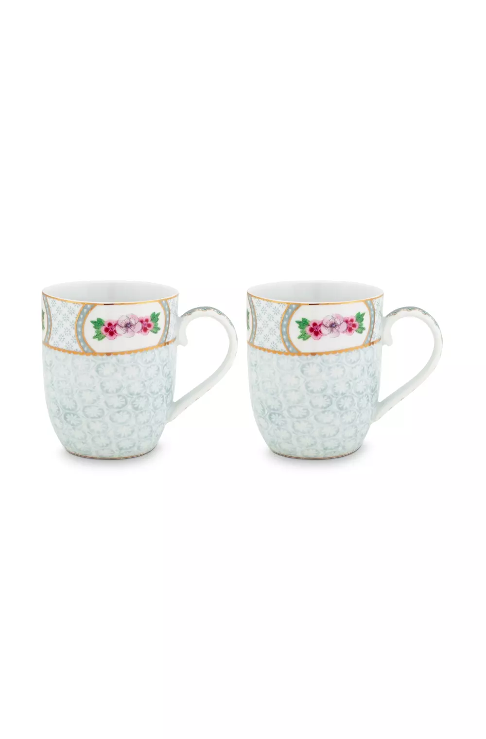 Set/2 Mugs Small Blushing Birds White 145ml