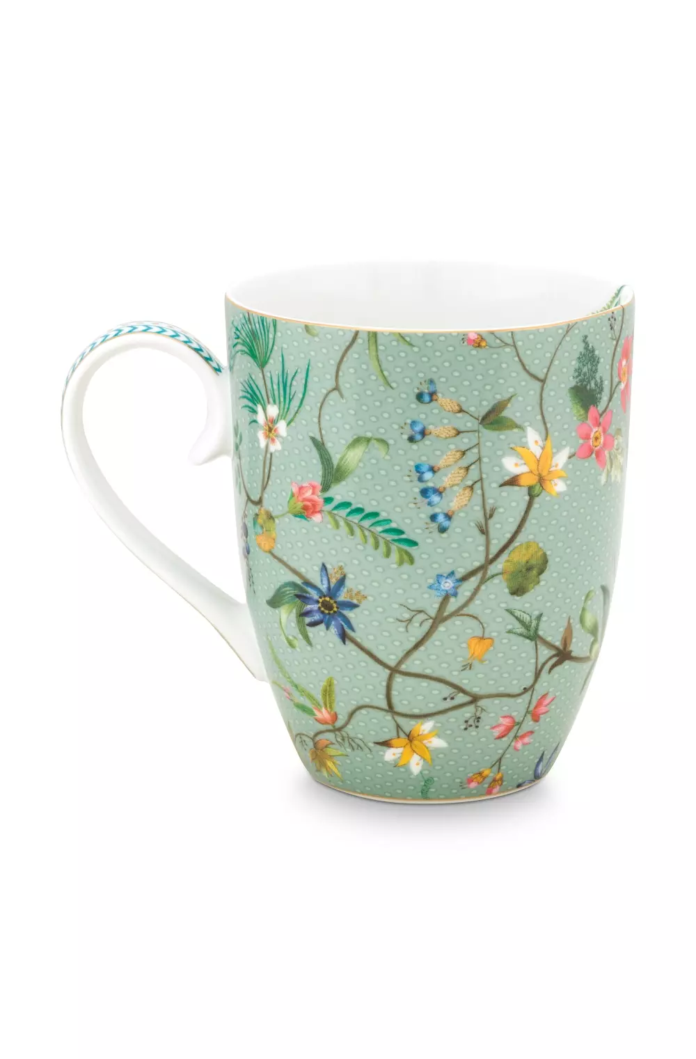 Set/2 Mugs Large Jolie Flowers Blue 350ml