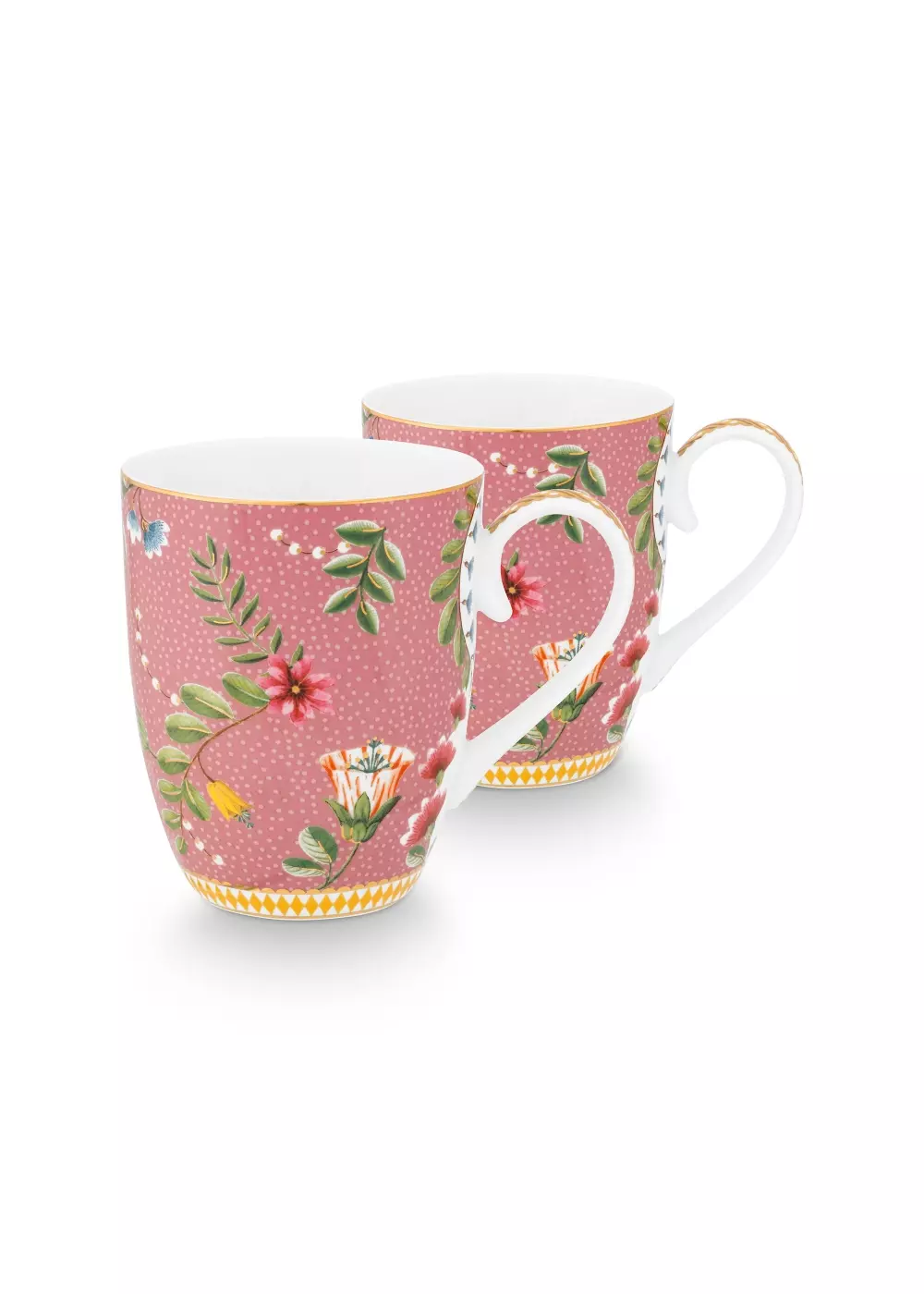 Set/2 Mug Large La Majorelle Pink 350ml, 8720512742855, 51.002.305, Kjøkken, Serviser, Pip Studio, New Edition Home bv