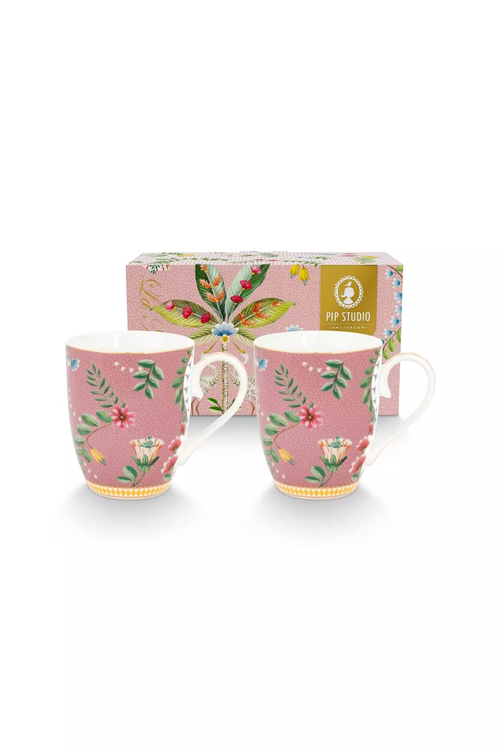 Set/2 Mug Large La Majorelle Pink 350ml, 8720512742855, 51.002.305, Kjøkken, Serviser, Pip Studio, New Edition Home bv