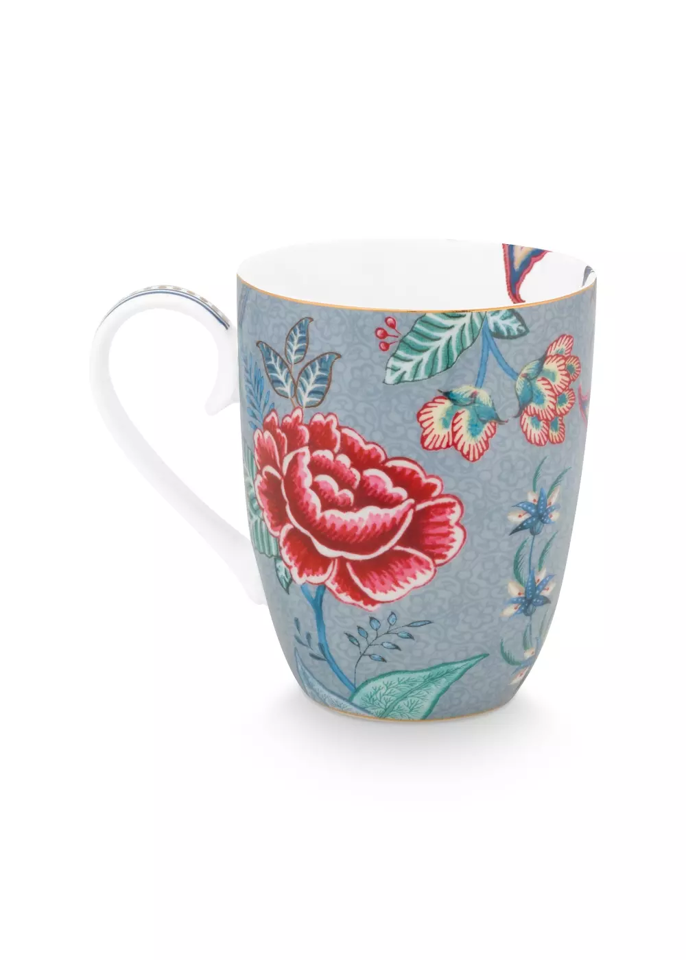 Set/2 Mugs Large Flower Festival Light Blue 350ml, 8720512745054, 51.002.313, Kjøkken, Serviser, Pip Studio, New Edition Home bv