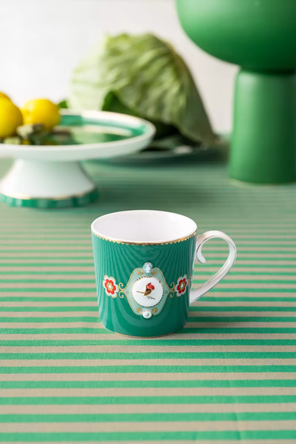 Mug Small Love Birds Medallion Emerald 150ml