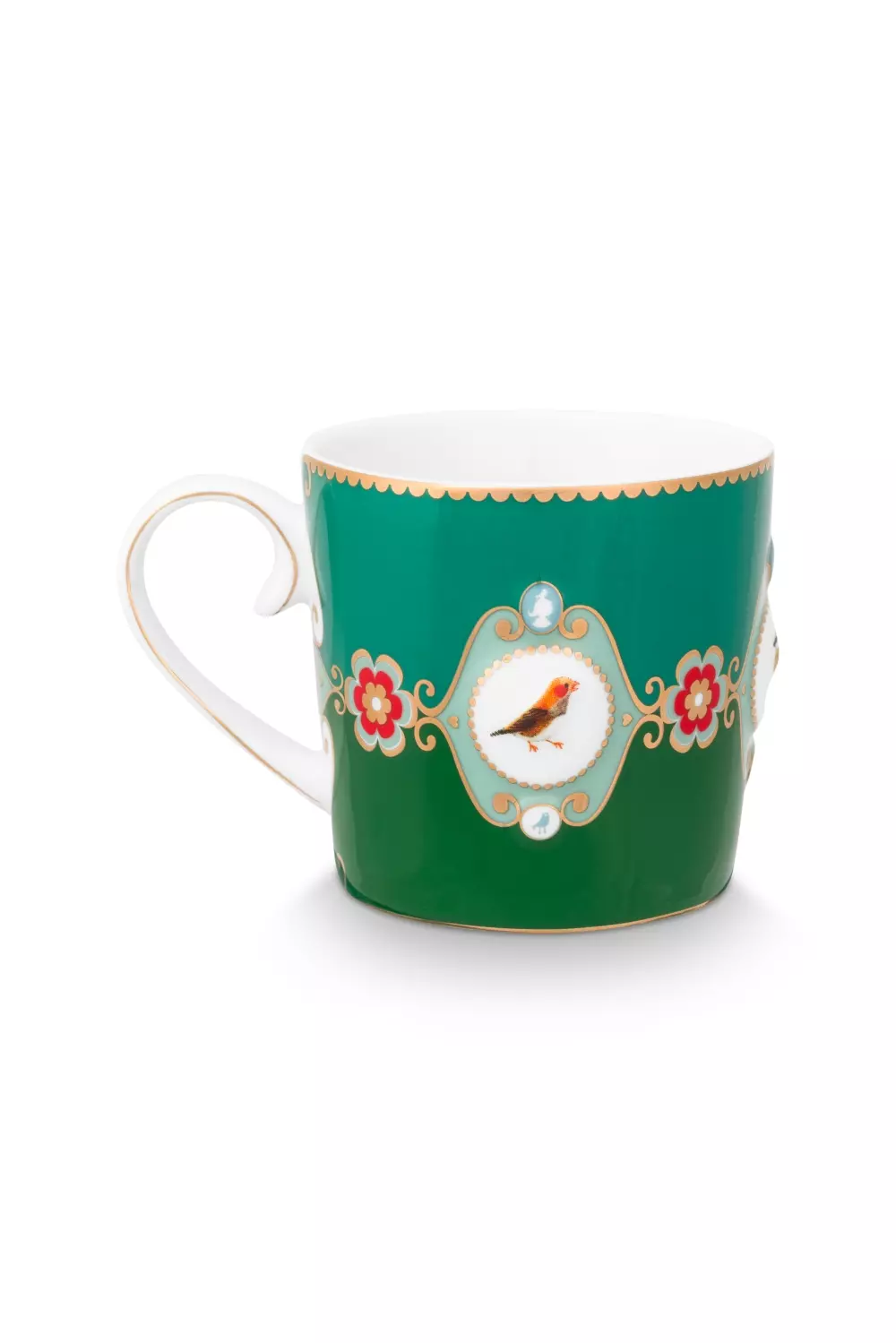 Mug Small Love Birds Medallion Emerald-Green 150ml