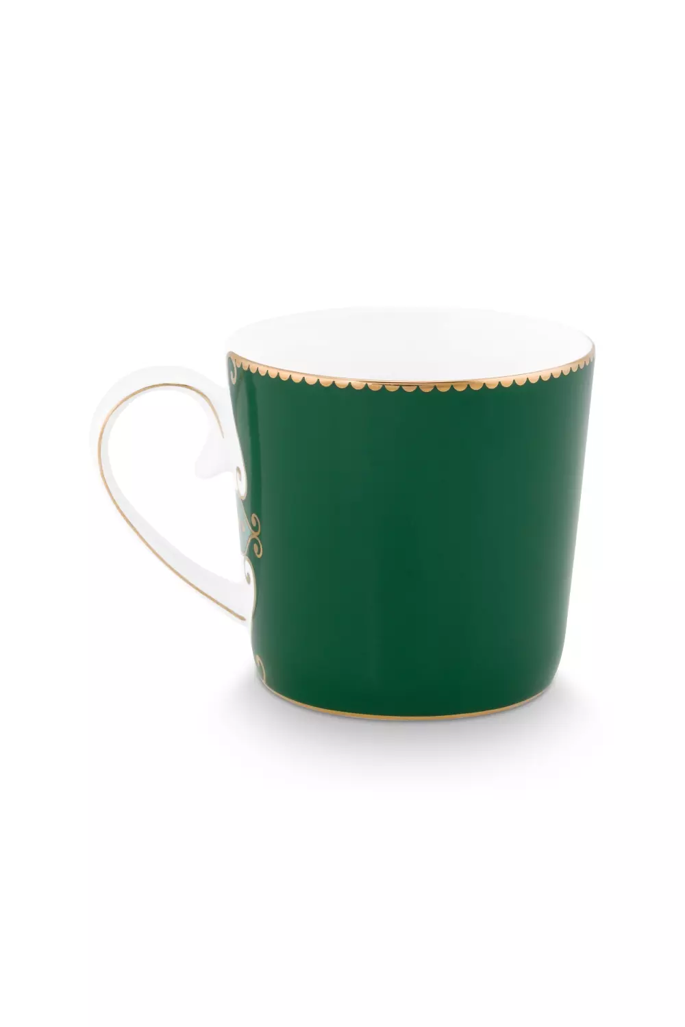 Mug Small Love Birds Medallion Dark Green 150ml