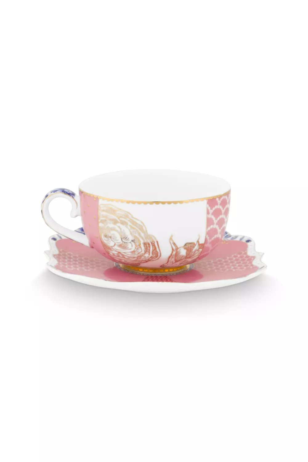 Espresso Cup and Saucer Royal Pink 125ml, 8712269152681, 51.004.026, Kjøkken, Serviser, Pip Studio, New Edition Home bv