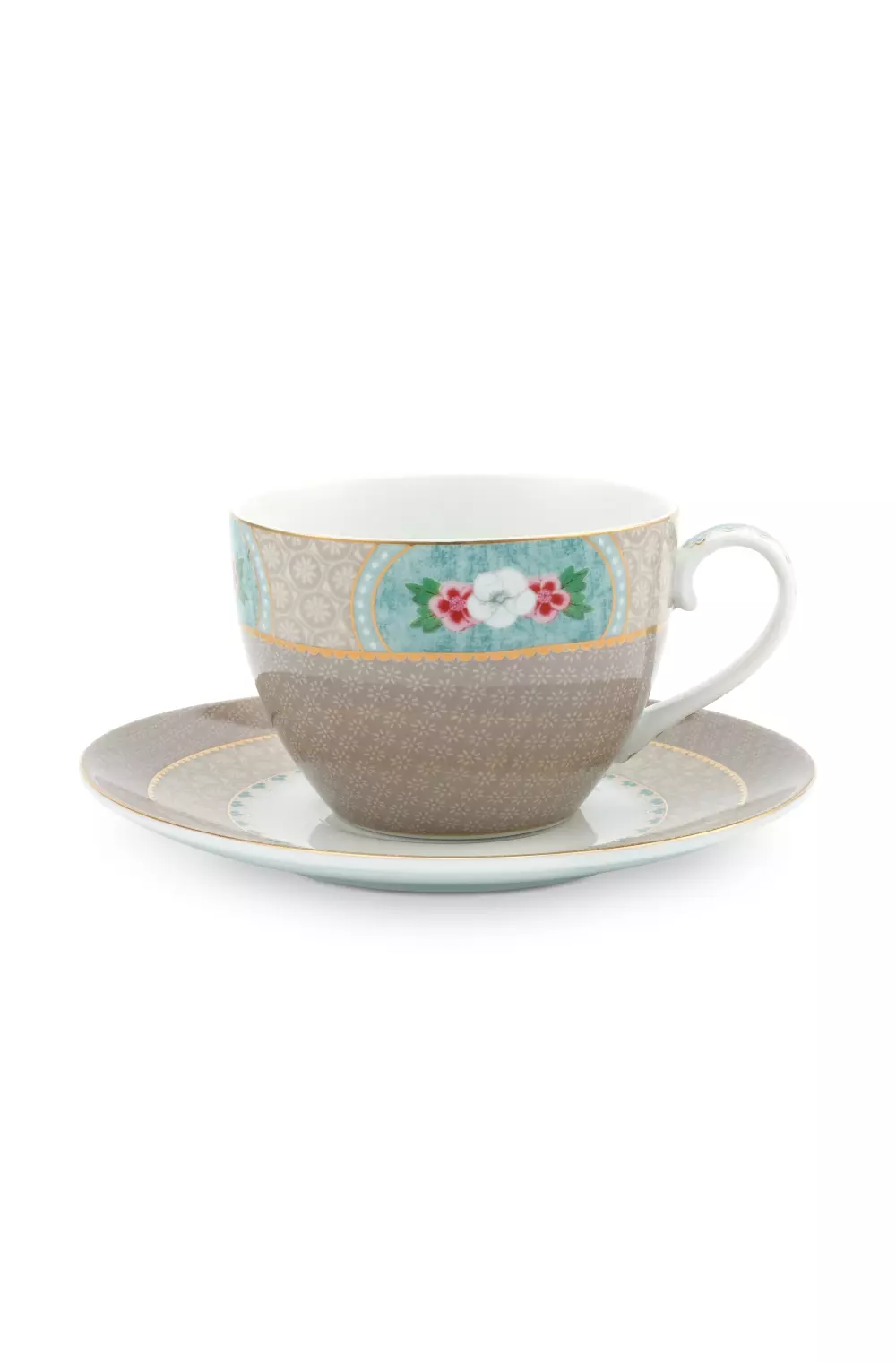 Cup & Saucer Blushing Birds Khaki 280ml