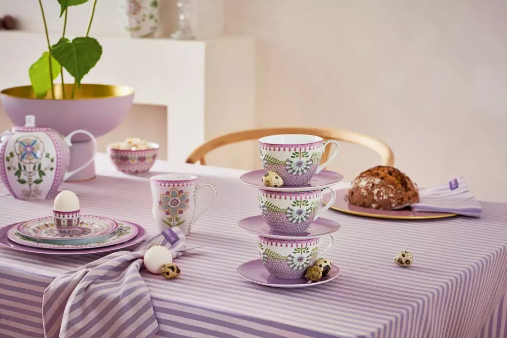 Cup and Saucer Lily&Lotus Tiles Lilac 280ml