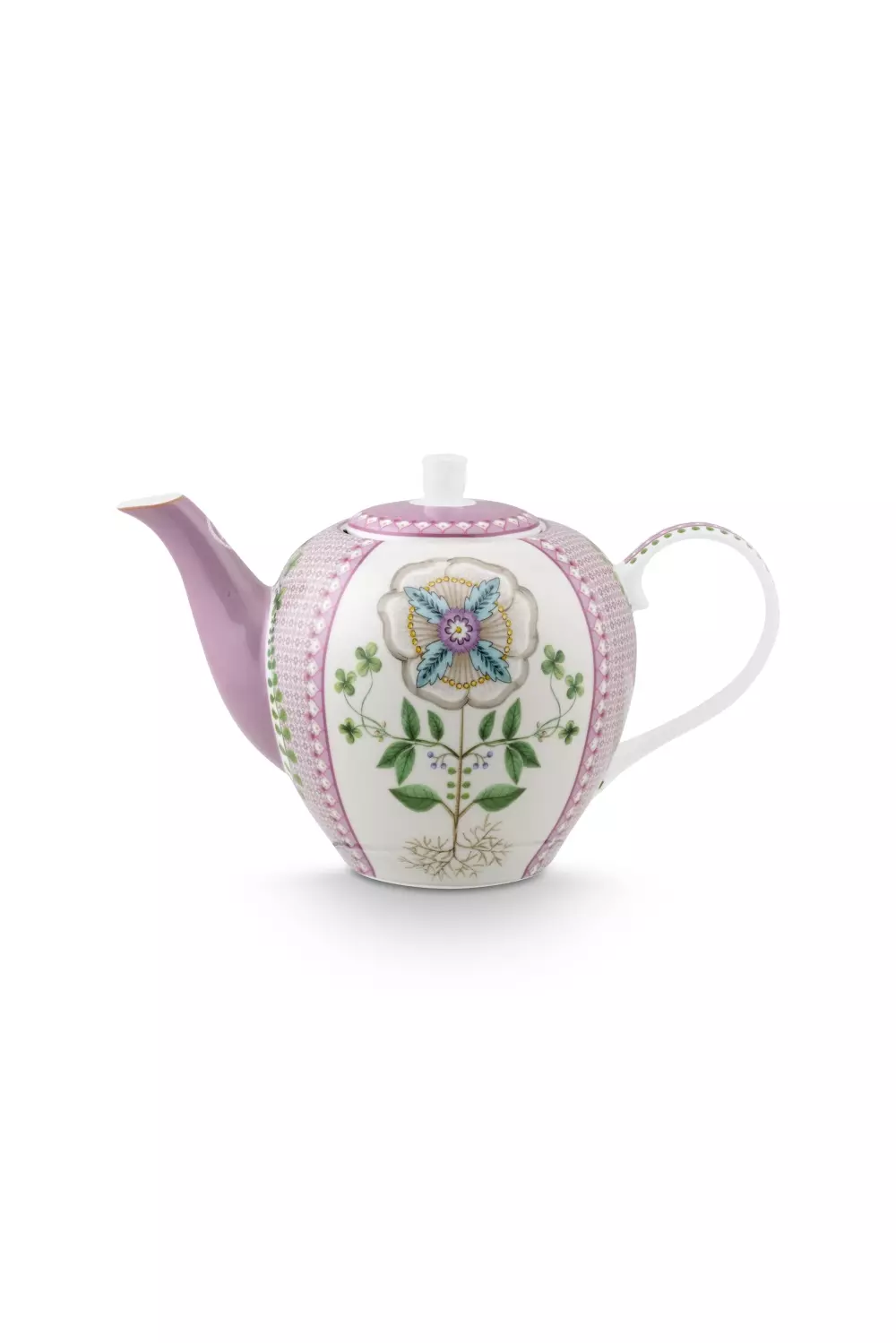 Tea Pot Lily&Lotus Tiles Lilac 1.6ltr, 8720874271642, 51.005.080, Kjøkken, Serviser, Pip Studio, New Edition Home bv