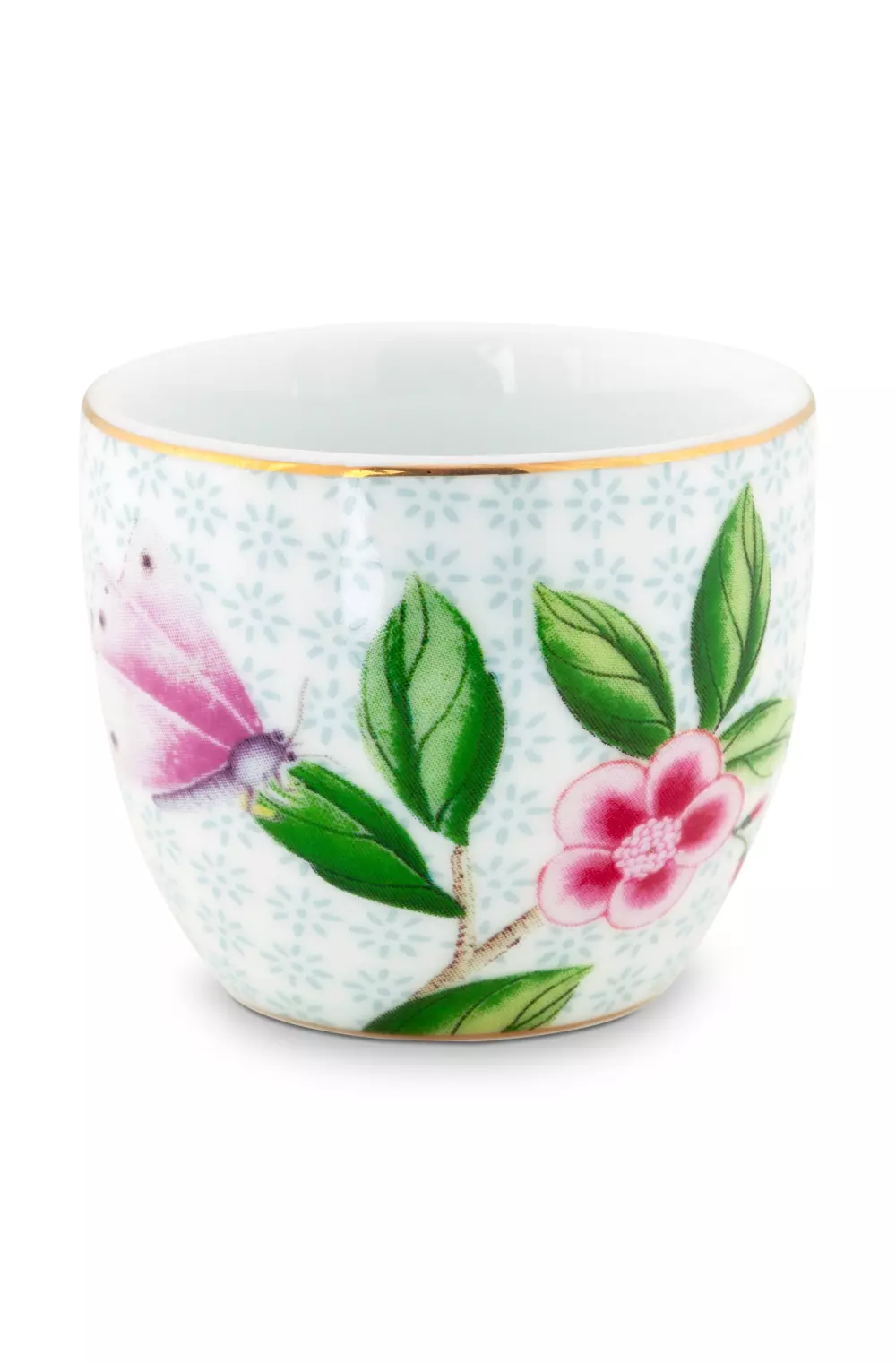 Egg Cup Blushing Birds White