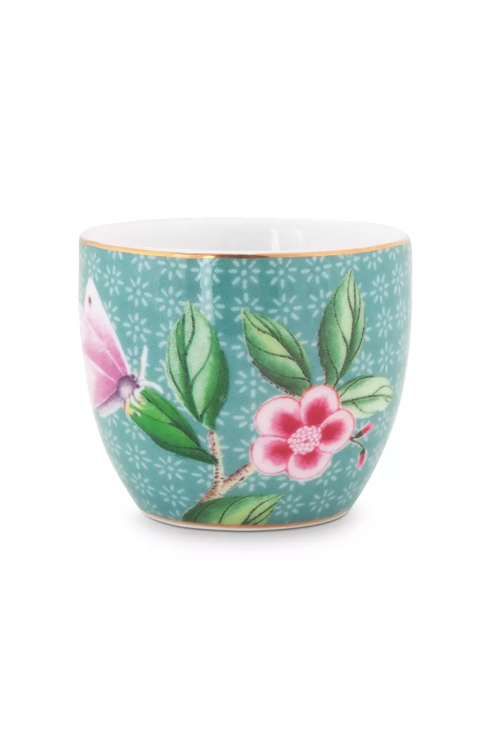 Egg Cup Blushing Birds Blue