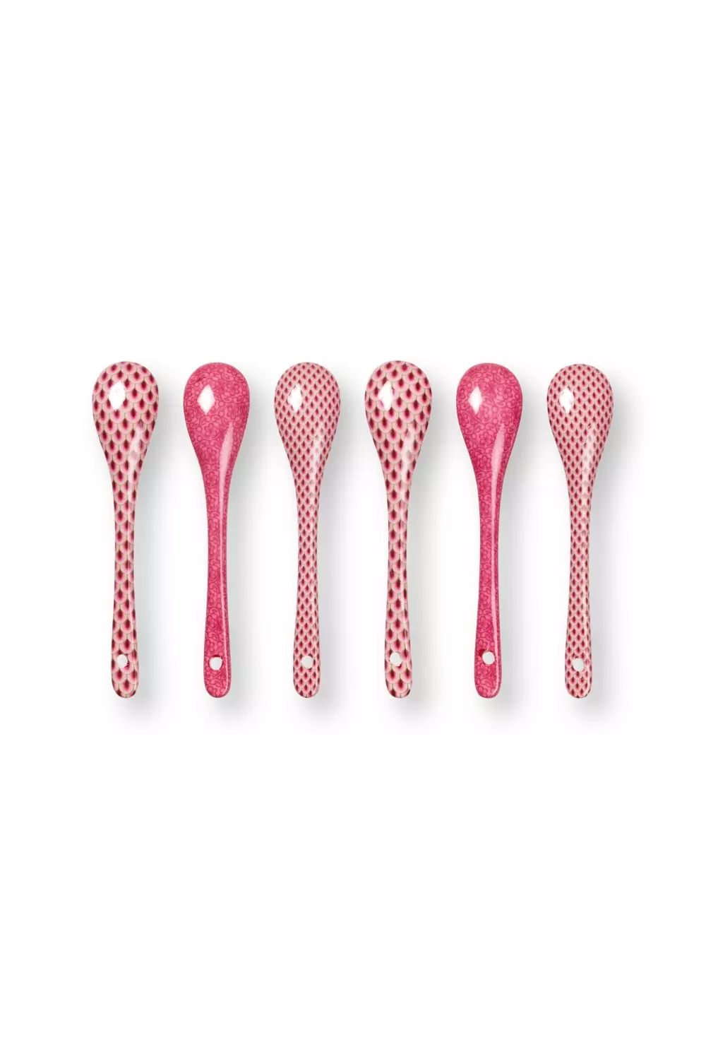 Giftset Teaspoons Oriental Flower Festival Dark Pink 13cm