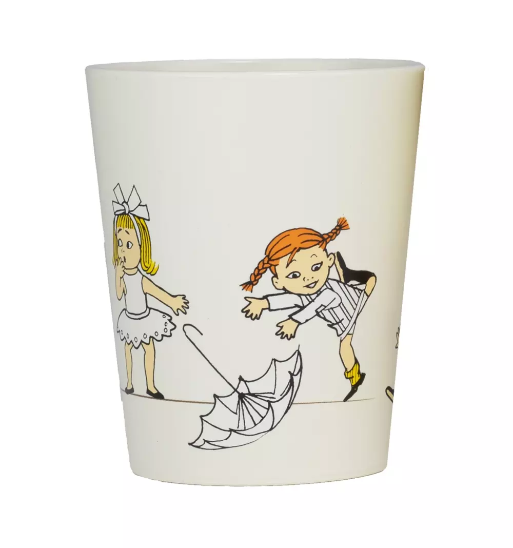 Pippi Tumblerkopp Beige, 7330786555474, 55547, Kjøkken, Barn, Pippi, Rätt Start, Pippi Cirkus, Tumblermugg, beige