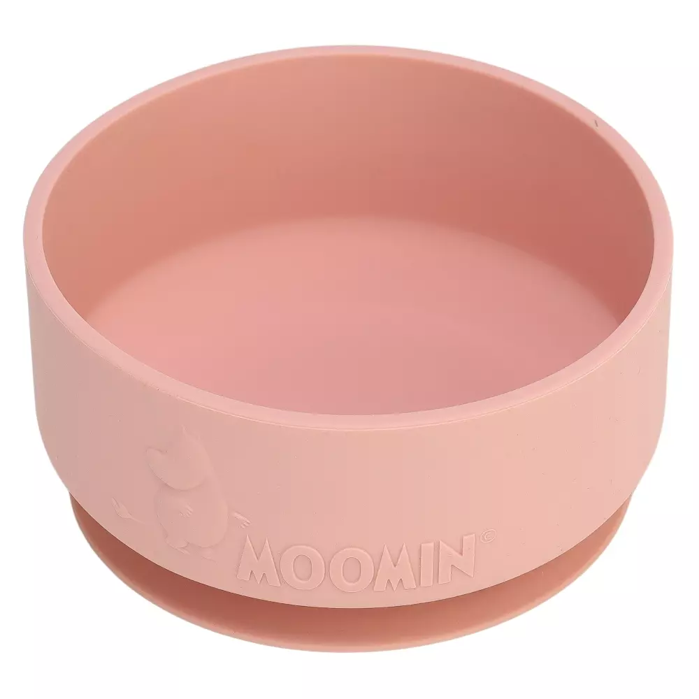 Moomin Skål Rosa, 7330786060046, 6004, Kjøkken, Barn, Moomin, Rätt Start, Mumin Silikon, Skål med Sugkopp, Lovely Pink