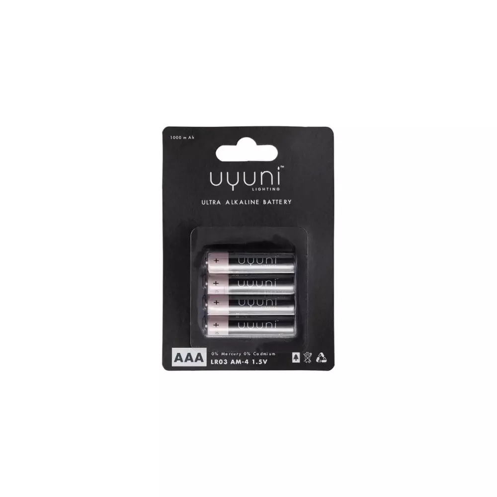 Uyuni Lighting - Batterier s/4 AAA, 5708311300417, 60200538, Interiør, Lys, Uyuni Lighting, Modern House, Uyuni Lighting Batterier s/4