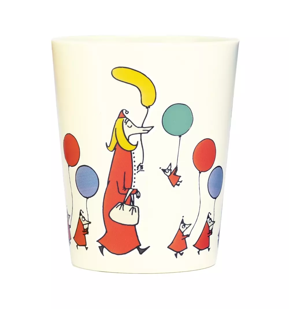 Moomi Tumblerkopp Beige, 7330786637224, 63722, Kjøkken, Barn, Moomin, Rätt Start, Mumin Festligheter, Tumblermugg, beige