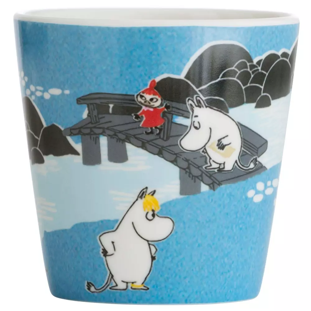 Moomin Kopp Med Håndtak Skog & Sjø Blå, 7330786069841, 6984, Kjøkken, Barn, Moomin, Rätt Start, Mumin Skog & Sjö, Mugg med handtag, blå