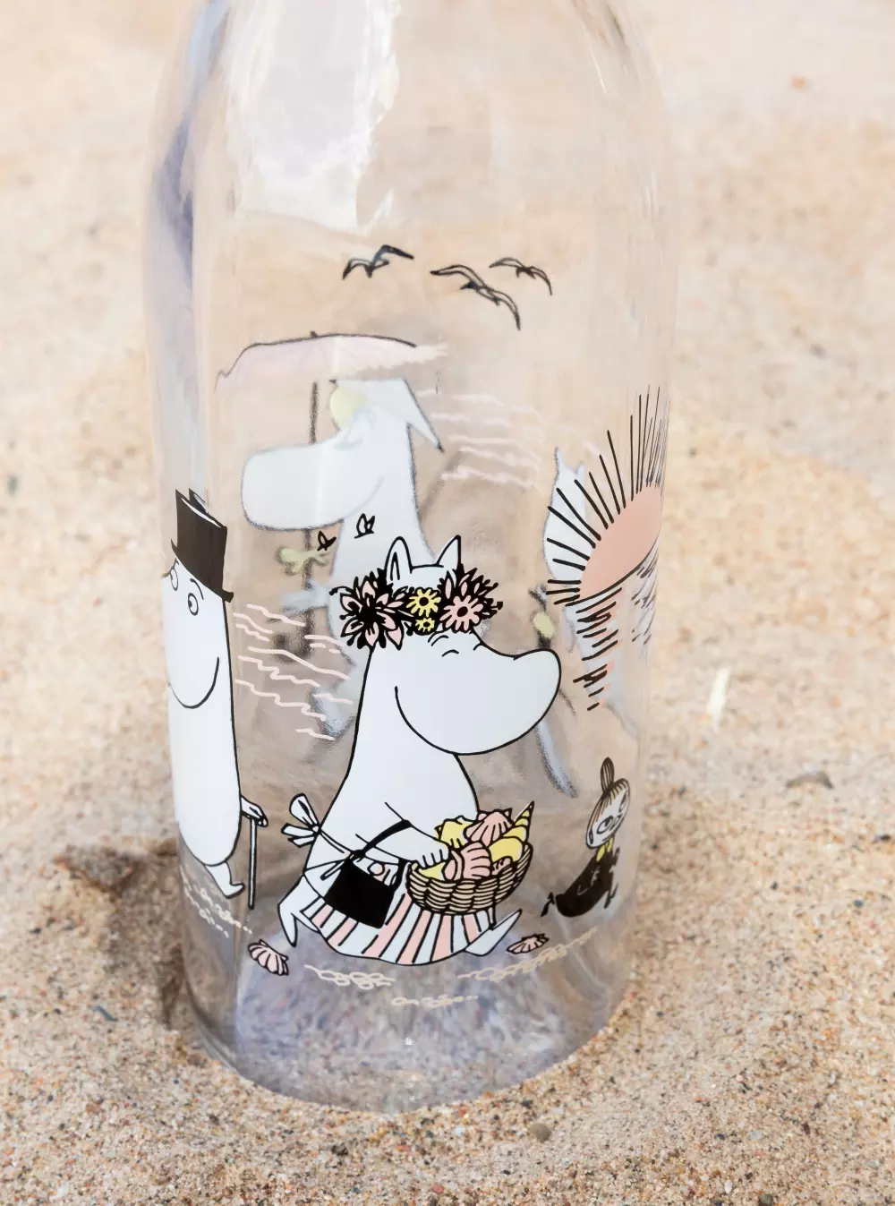 Moomin Glassflaske - På Stranden