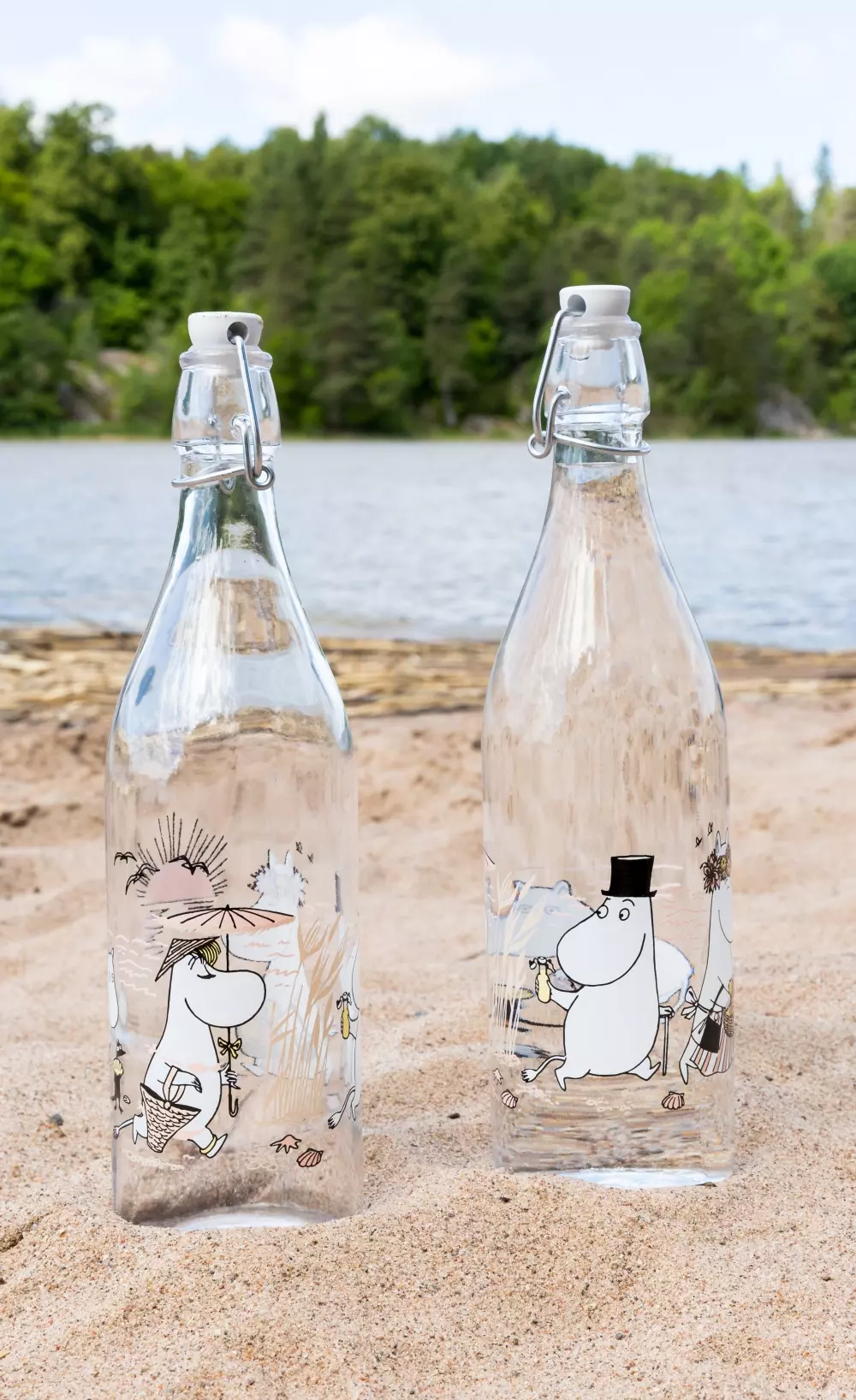 Moomin Glassflaske - På Stranden