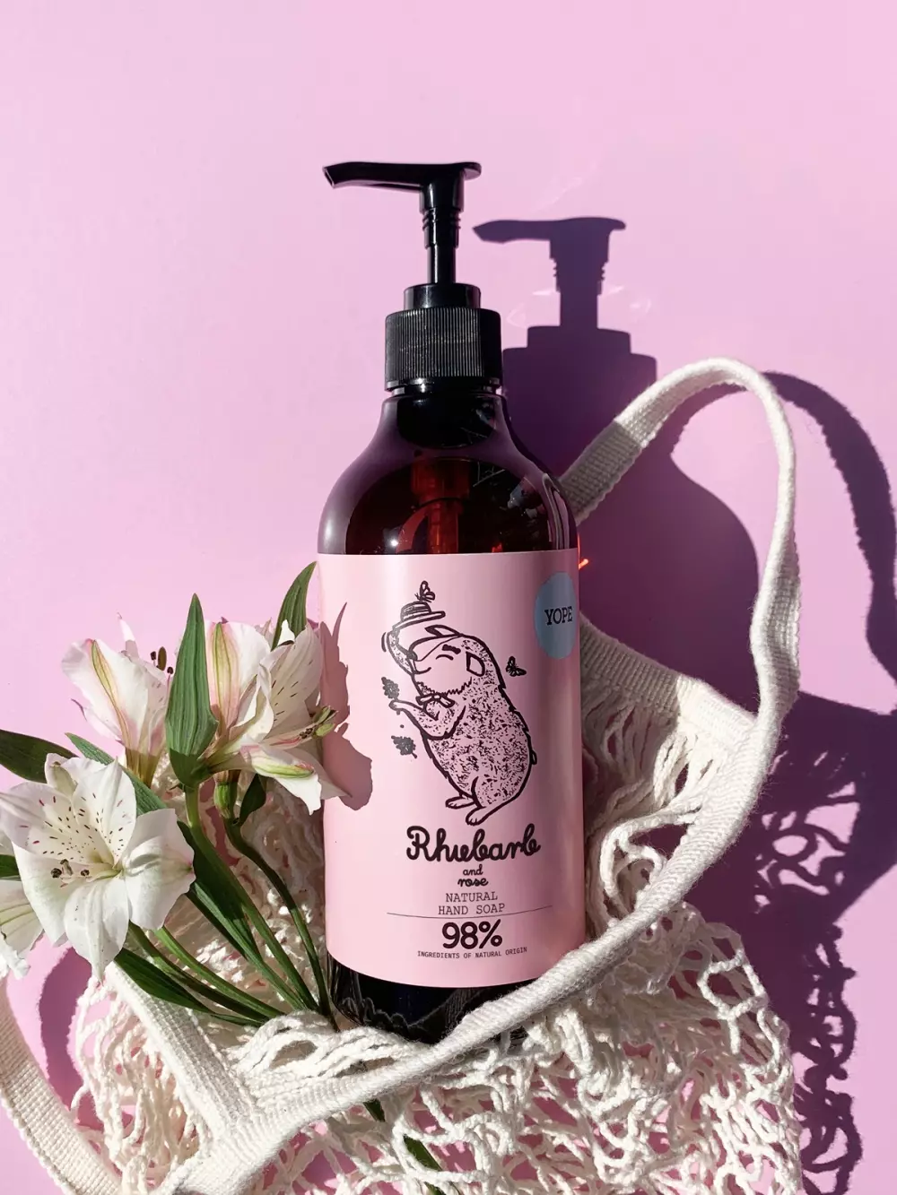 Hand Soap Rhubarb and Rose, 5903760201036, 800-005025, Baderom, Håndsåper, Yope, Strindberg Wellness AB, YOPE Hand Soap Rhubarb and Rose 500ml