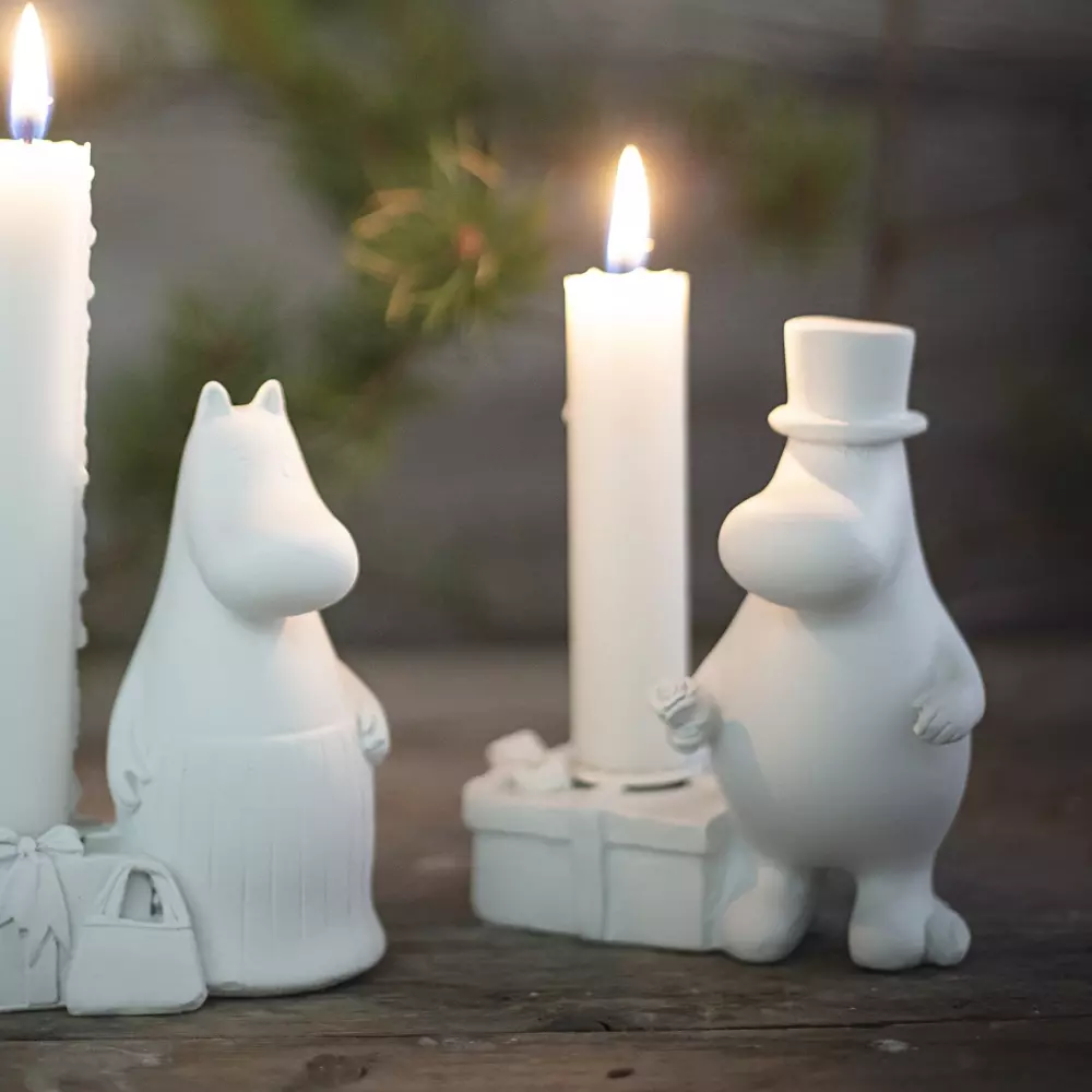 Moomin Lysestake MummiPappa, 7340127545965, 836581, Interiør, Lysestaker, Moomin, Mitt & Ditt, Mumin ljusstake Pappa