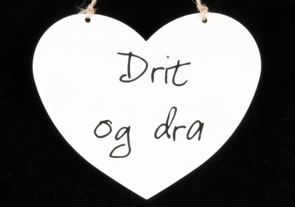 Skilt Drit og dra, 7070056893249, 89324, Interiør, Skilt, Børscompagniet, Skilt Drit og dra 13x11cm