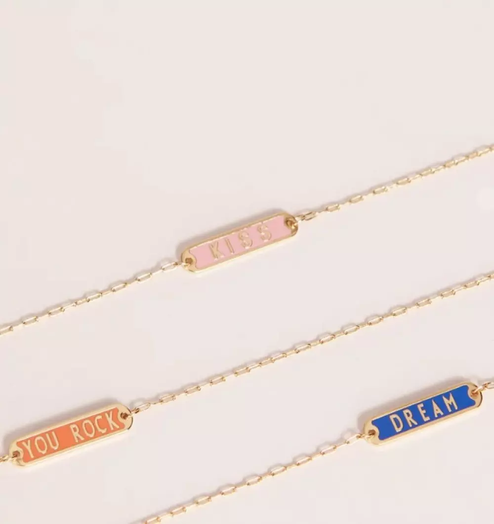 Word Candy Tag Necklace Kiss, 5710498192921, 90304014PINKKISS, Accessories, Smykker, Design Letters, Word Candy Tag Necklace