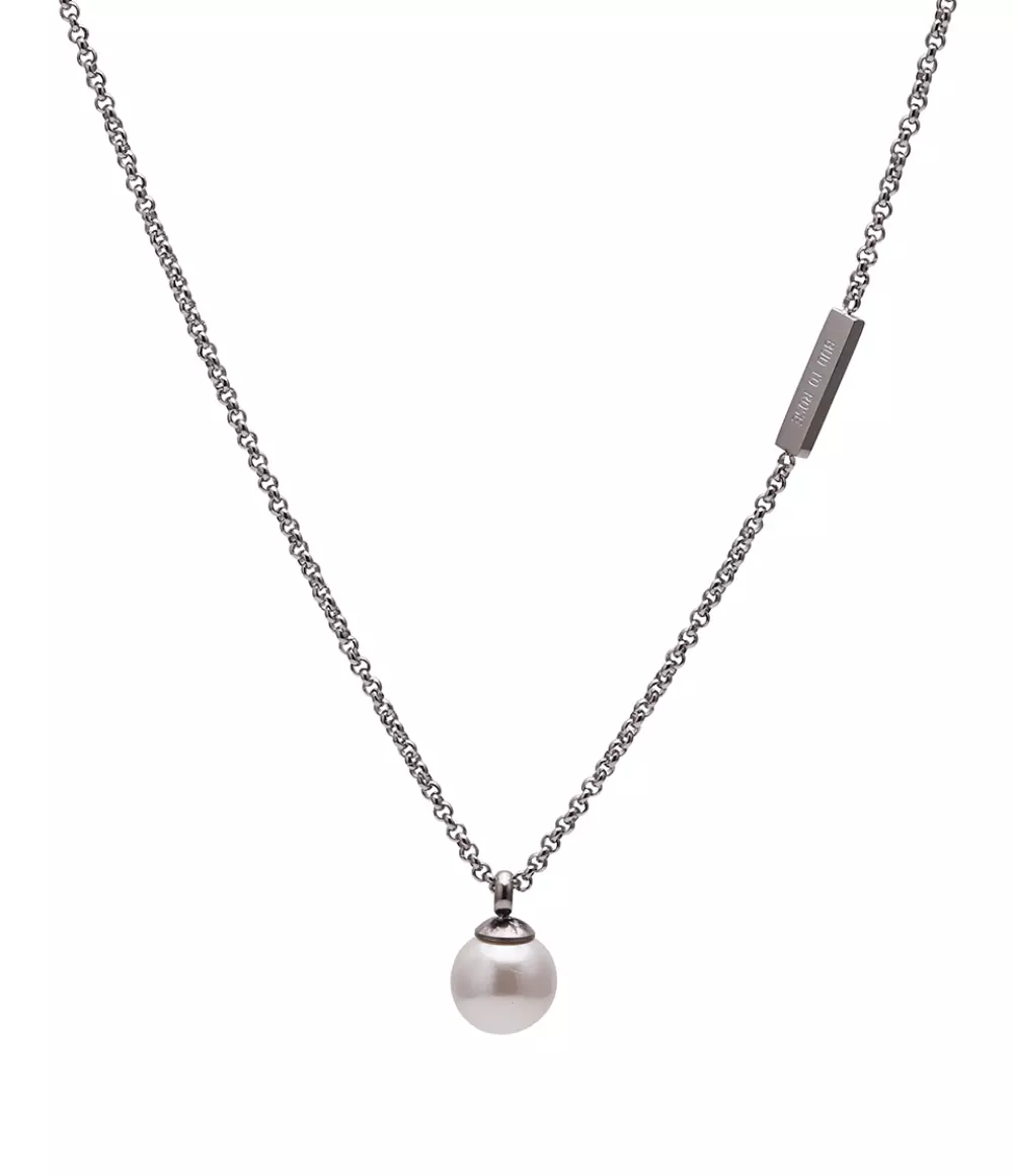 Shellpearl Kort Smykke Stål, 7332866056161, 911241, Accessories, Smykker, Bud To Rose, SHELLPEARL SHORT NECKLACE STEEL