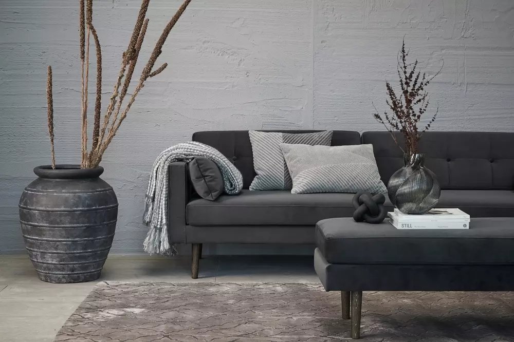 Ella Sofa H75xW88xL180 Cm Mørkegrå