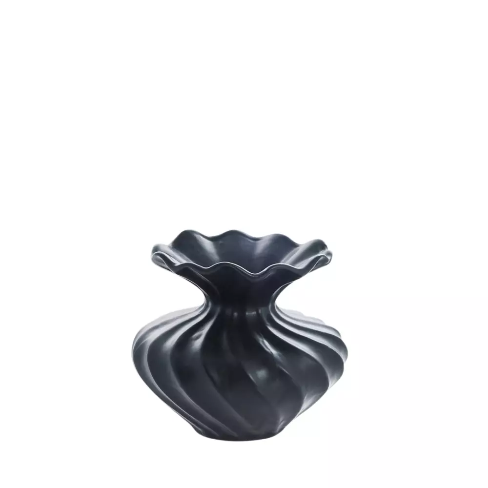 Susille Vase H14 cm Svart, 5705764771139, A00024529, Interiør, Vaser, Lene Bjerre, Susille vase Ø16.5X14 cm, Black