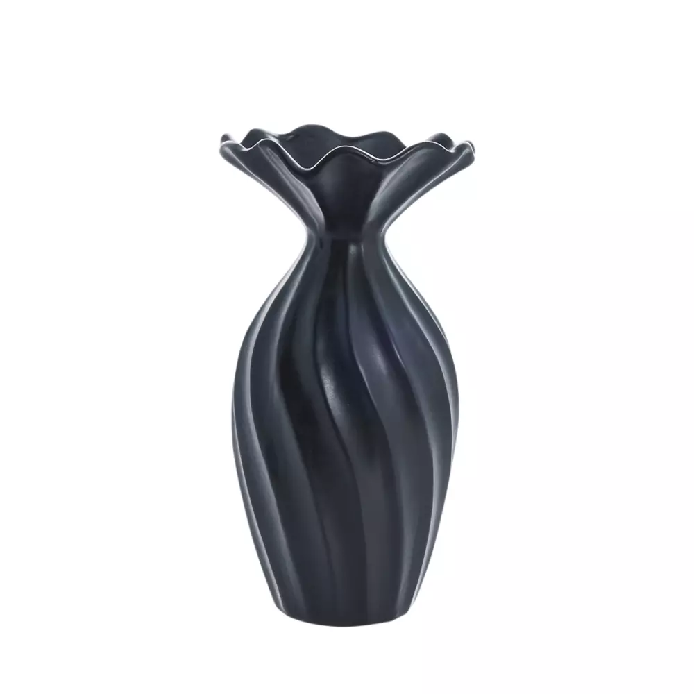 Susille Vase Sort Ø13,5, H25 cm, 5705764771177, A00024533, Interiør, Vaser, Lene Bjerre, Susille vase Ø13.5X25 cm, Black