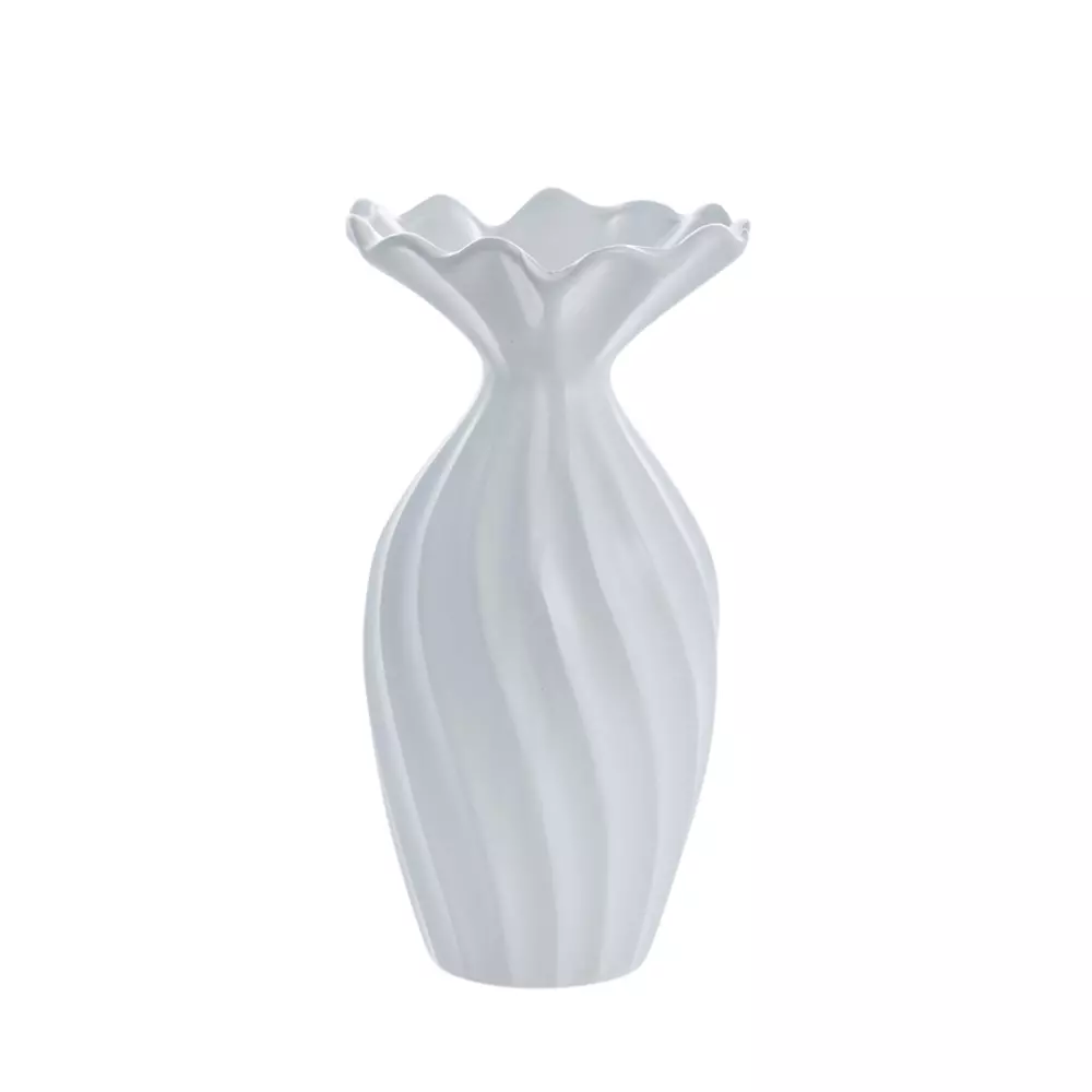 Susille Vase Hvit Ø13,5, H25 cm, 5705764771184, A00024534, Interiør, Vaser, Lene Bjerre, Susille vase Ø13.5X25 cm, White