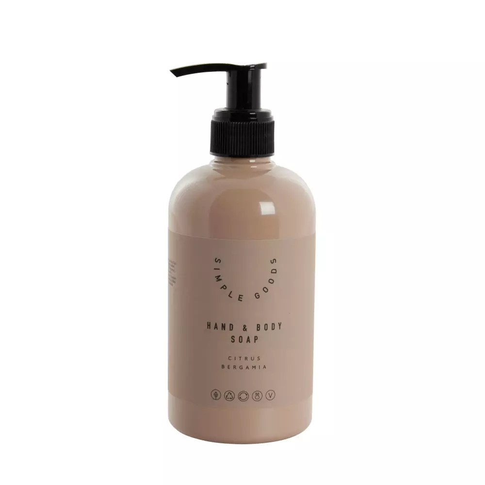 Citrus Bergamia Hand and Body Soap, 5705764772167, A00024774, Baderom, Håndsåper, Simple Goods, Lene Bjerre, Citrus Bergamia Hand and Body Soap 300 ml